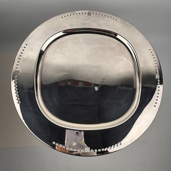 Skyscraper Design Platter Charger Richard Meier for Swid Powell 15" Silverplated - Picture 2 of 16